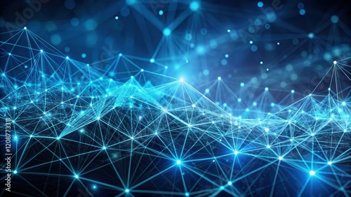 Abstract background of interconnected technology particles creating a mesh pattern, technology, particles, abstract