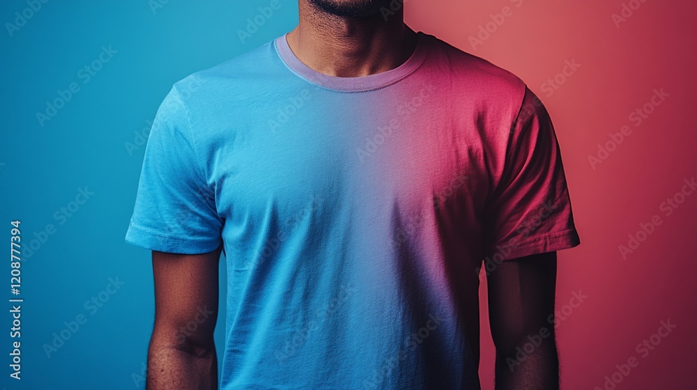 Gradient T-Shirt: A Study in Color and Contrast Gradient T-Shirt: A Study in Color and Contrast