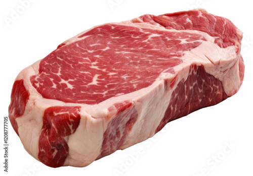 PNG A Marbled prime beef steak meat food pork. photo