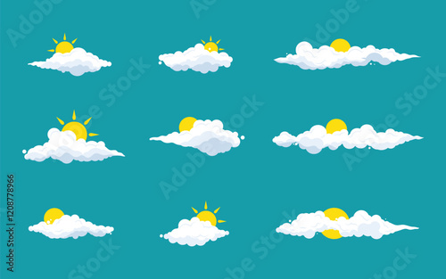 Sky Cloud template vector icon illustration design