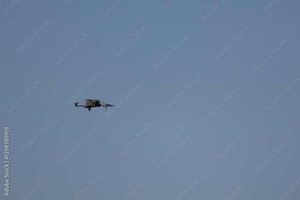 Drone camera flying in the sky Drone camera flying in the sky