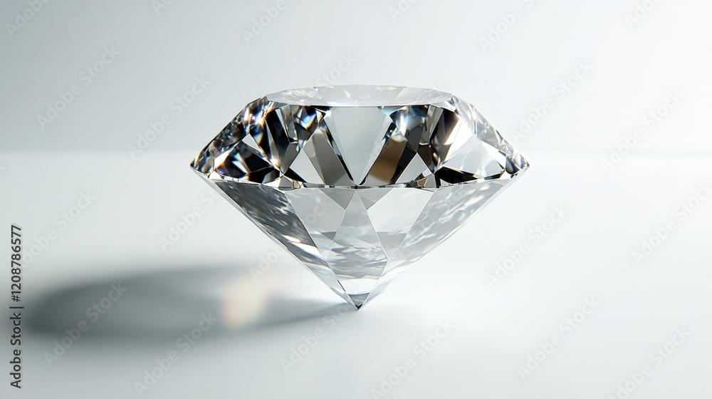 A radiant-cut diamond with sharp edges and sparkling reflections, centered on a clean white background.