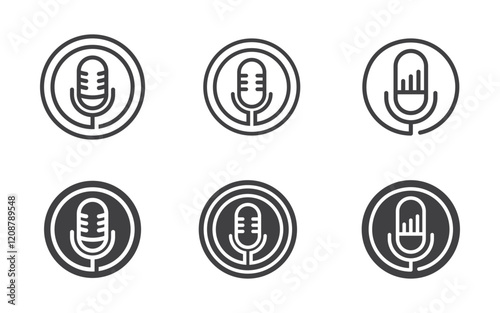 Podcast Vector icon design illustration