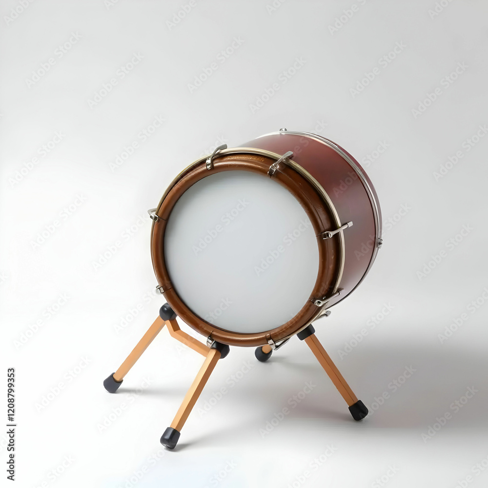 Fototapeta premium A view of Drum Instrument on White Background