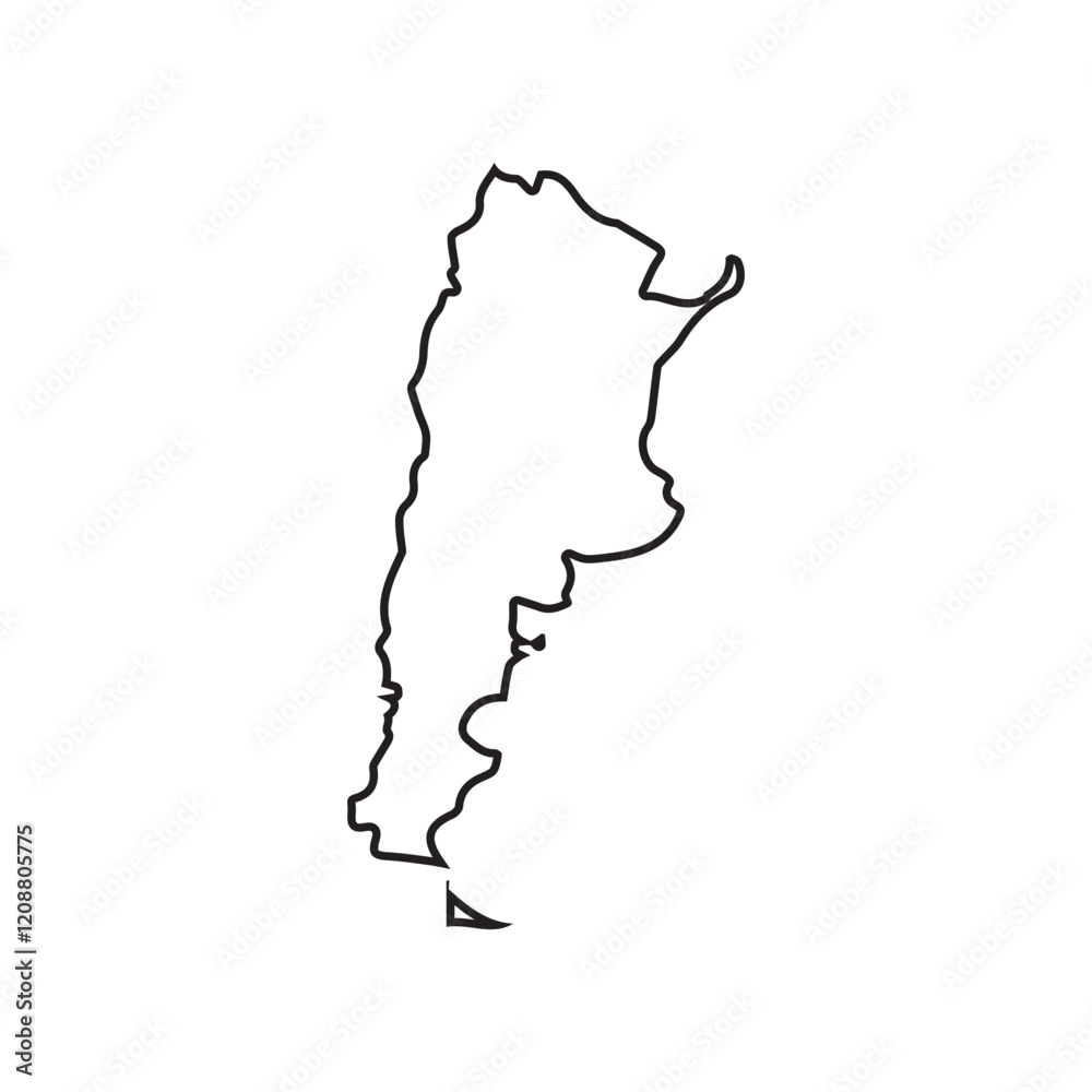 map of Argentina line icon map of Argentina line icon