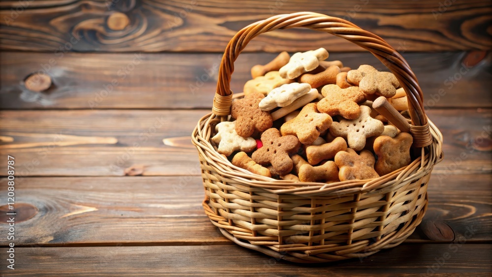 Basket full of pet treats with a note inside , pet treats, basket, gifts, thoughtful, surprise, pet care Basket full of pet treats with a note inside , pet treats, basket, gifts, thoughtful, surprise, pet care