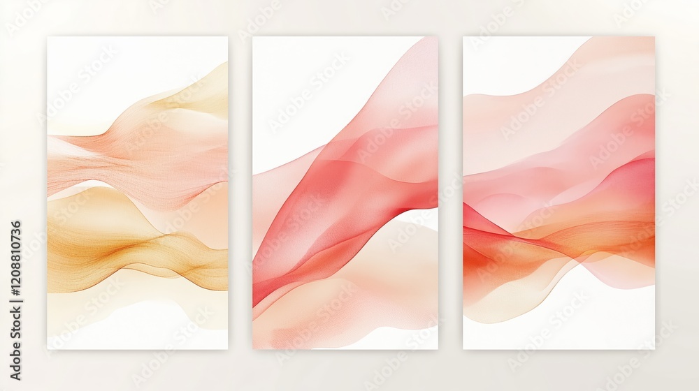 Fototapeta premium Abstract Terracotta & Gold Wall Art