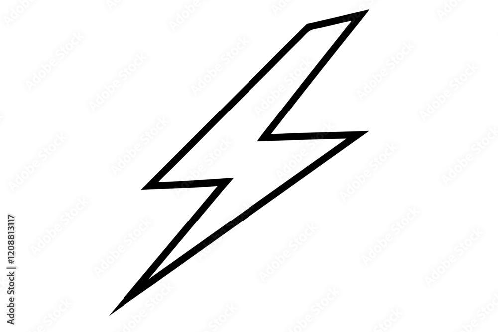 Stylized Lightning Bolt Icon | Vector Sharp Design Stylized Lightning Bolt Icon | Vector Sharp Design