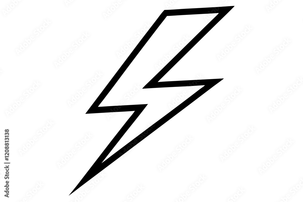 Stylized Lightning Bolt Icon | Vector Sharp Design Stylized Lightning Bolt Icon | Vector Sharp Design