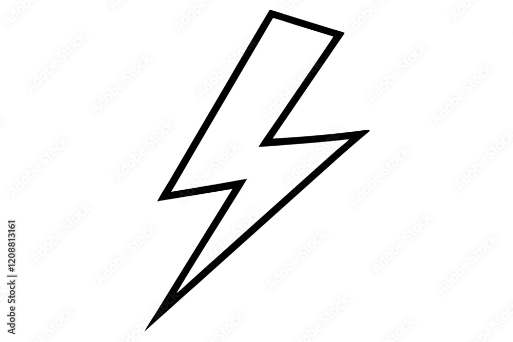 Lightning Bolt Vector Icon - Modern & Sharp Design Lightning Bolt Vector Icon - Modern & Sharp Design