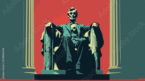 Closed for Presidents Day: Flat Vector Illustration