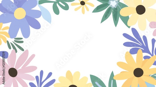 Wallpaper Mural Elegant Abstract Floral Background Illustration with Copy Space - For Greetings Card and Decorative Design Concepts Torontodigital.ca