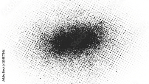 Delicate halftone vector texture overlay. A monochromatic abstract background with splattered elements