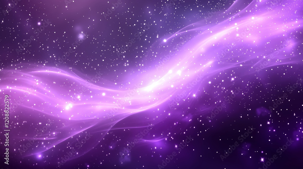 Digital purple particles wave and light abstract background with shining dots stars. Digital purple particles wave and light abstract background with shining dots stars.