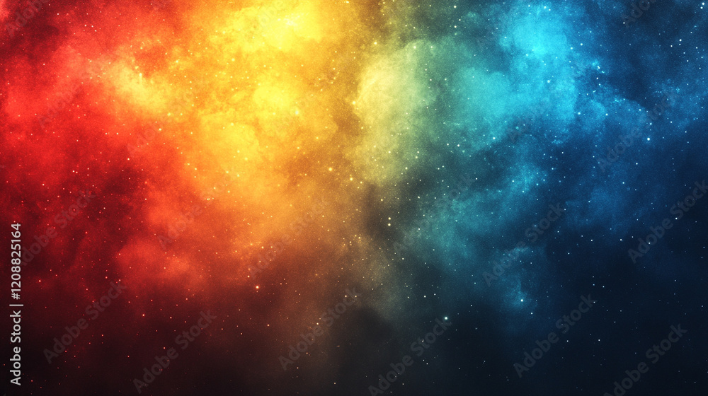 Naklejka premium Smooth grainy gradient background with pastel tones creating a modern minimalist design, featuring a soft, blurred empty space perfect for captions or headers in a bright and calming atmosphere