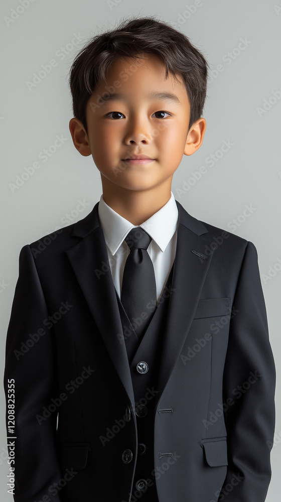 Asian Model Boy in Formal Attire in Studio Shot Asian Model Boy in Formal Attire in Studio Shot