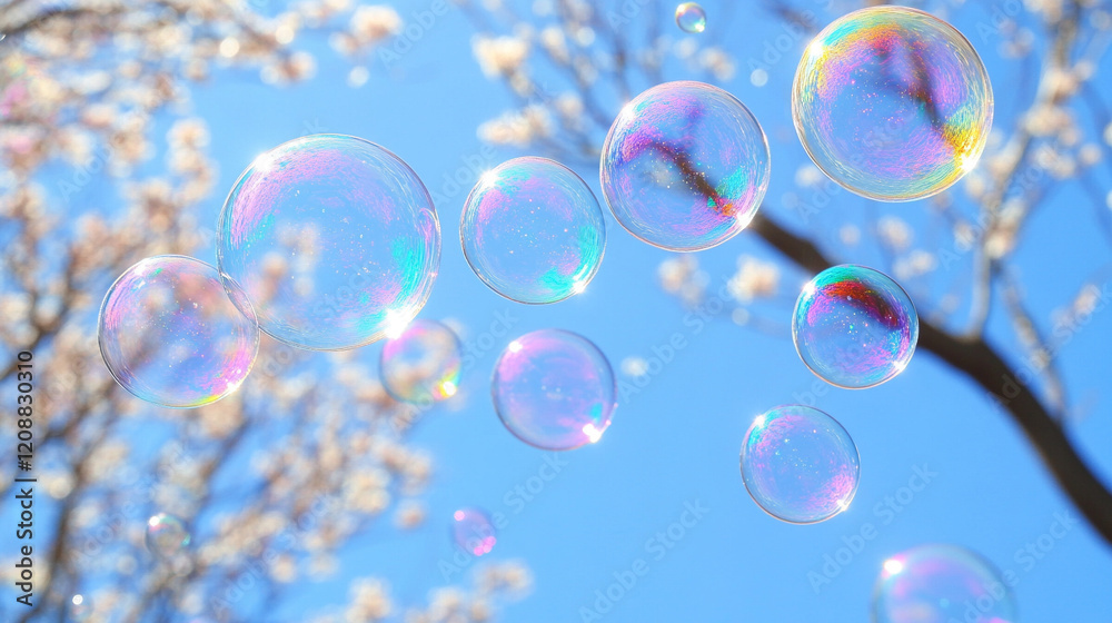 Soap bubbles floating in a clear blue sky symbolizing fleeting joy, with a minimalistic and bright tone, modern blurred background, and empty caption space on the side evoking a sense of chaos
Soap bubbles floating in a clear blue sky symbolizing fleeting joy, with a minimalistic and bright tone, modern blurred background, and empty caption space on the side evoking a sense of chaos