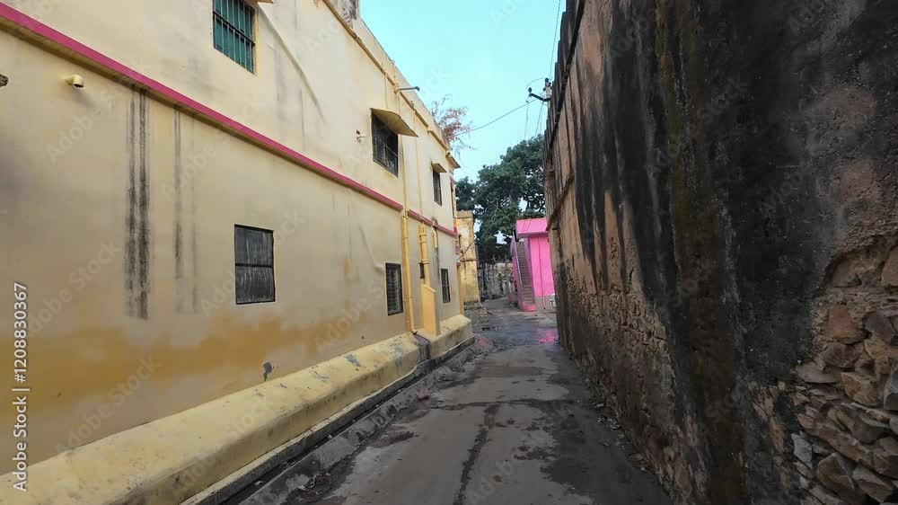 A Walk Through the Village: A Narrow Alleyway A Walk Through the Village: A Narrow Alleyway