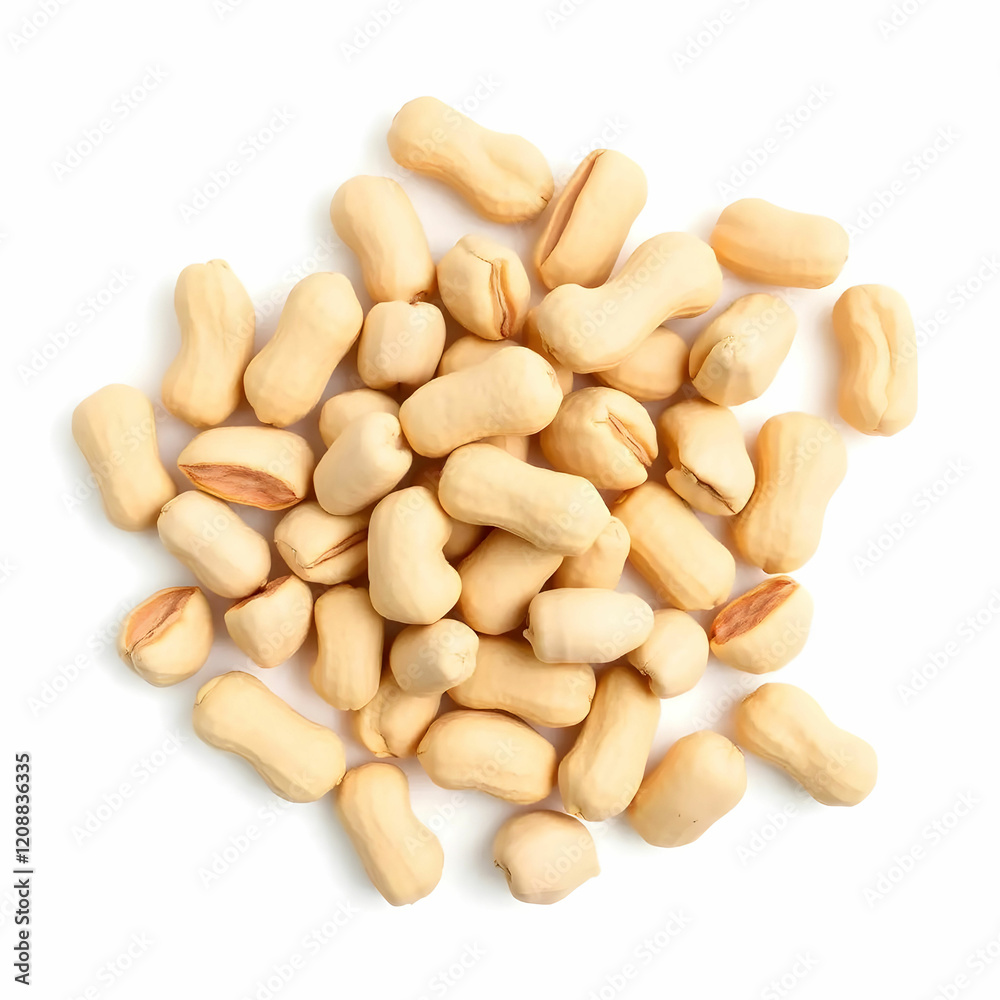 Jumbo salted peanuts isolated on the white background Jumbo salted peanuts isolated on the white background