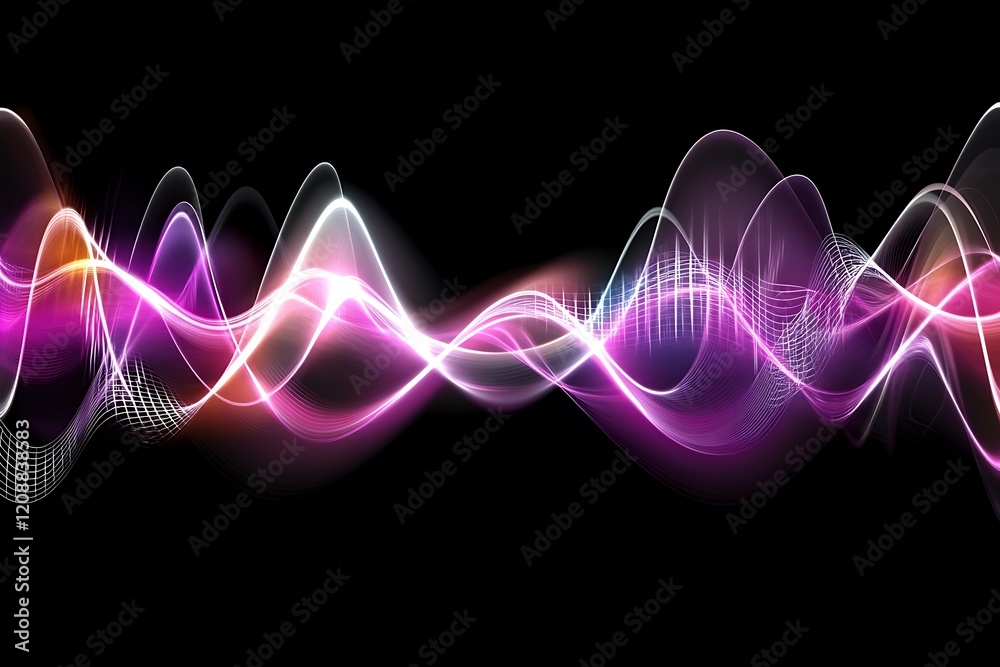 Abstract Glowing Wave Design Abstract Glowing Wave Design
