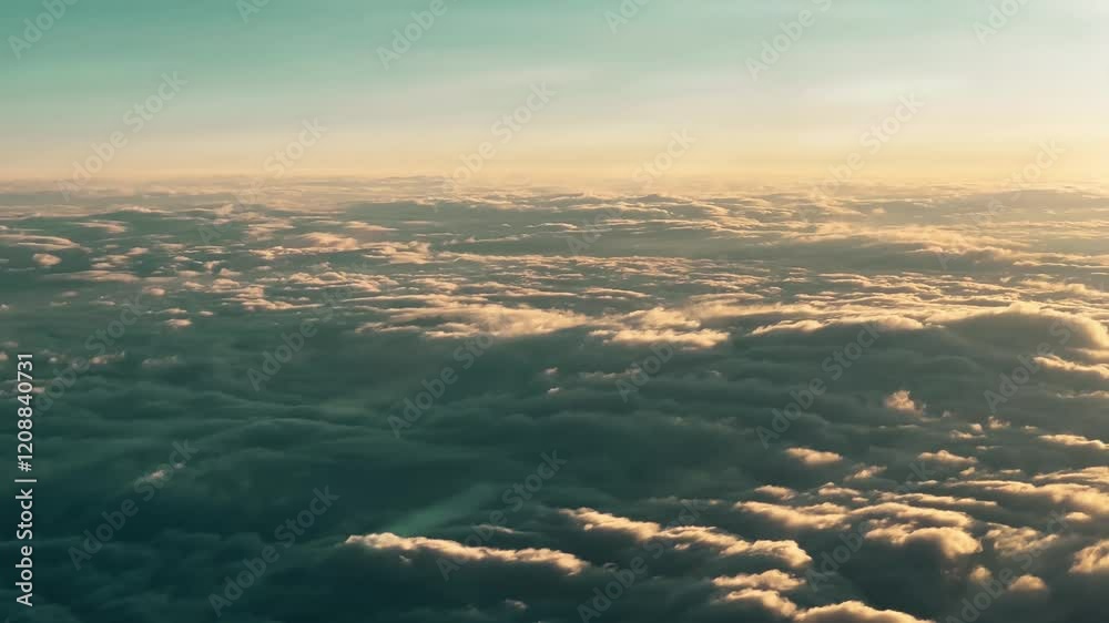 Lapse fly over amazing clouds backlit by the sunset sun Lapse fly over amazing clouds backlit by the sunset sun