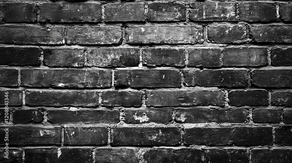 Fototapeta premium Perfect black brick wall as background or wallpaper or texture