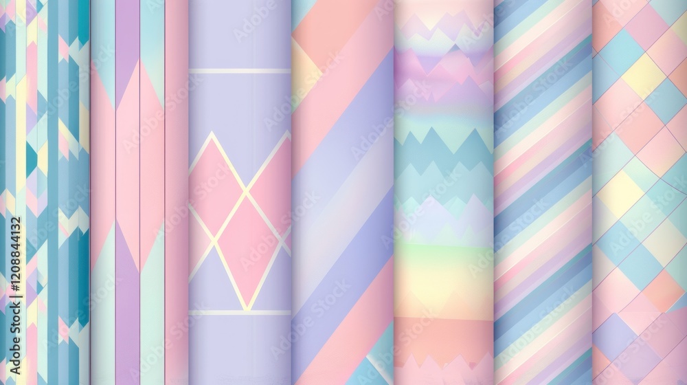 Fototapeta premium Pastel Geometric Pattern Designs