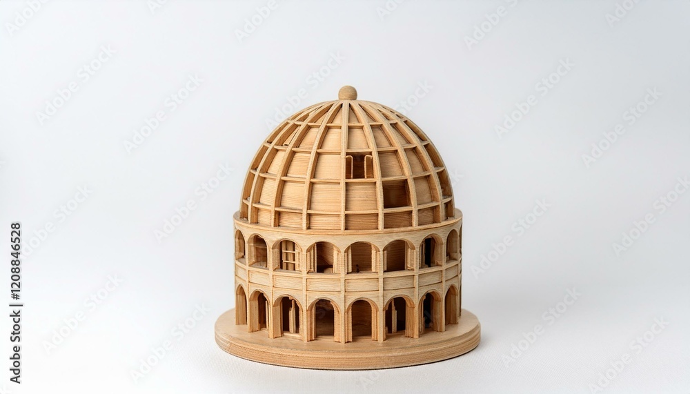 Fototapeta premium Intricate Wooden Architectural Model