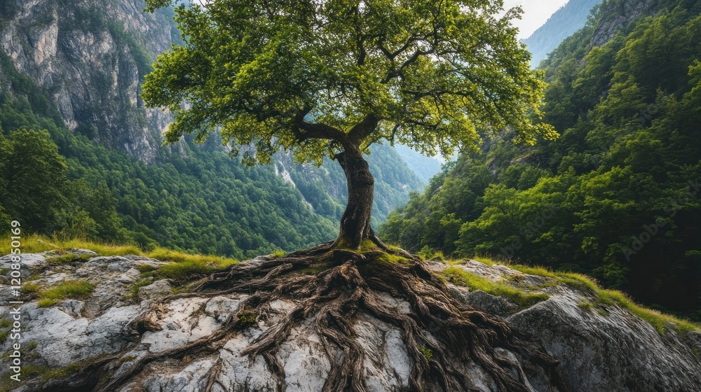 Majestic Tree on Mountaintop: A Symbol of Resilience Majestic Tree on Mountaintop: A Symbol of Resilience