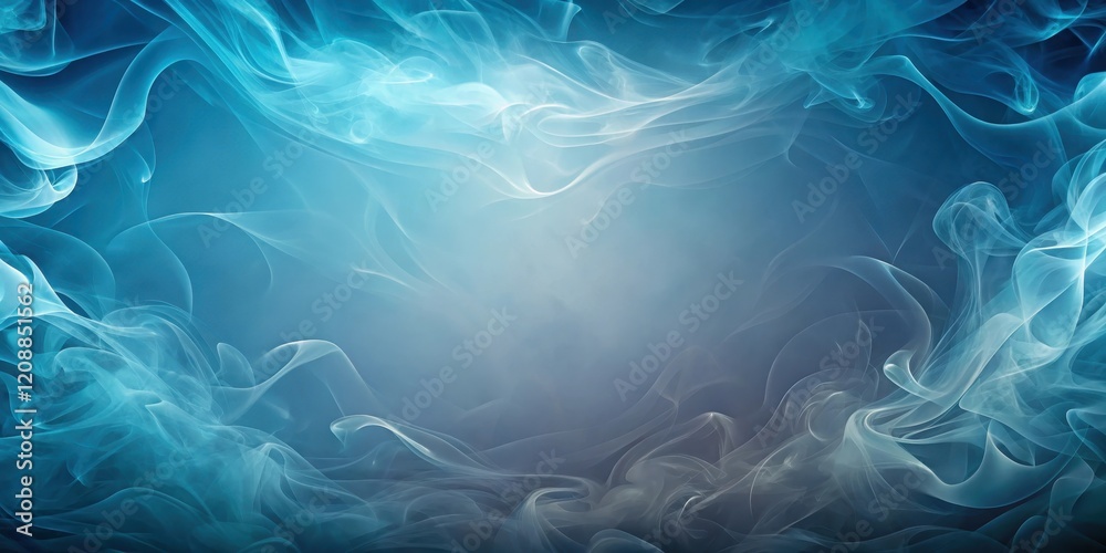 Obraz premium Abstract smoky blue background with a soft gradient effect , smoke, abstract, blue, background, texture, design, wallpaper, dark, artistic