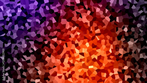 Multicolor low poly triangle shapes background.