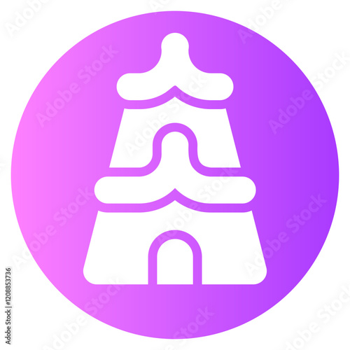 pagoda gradient icon