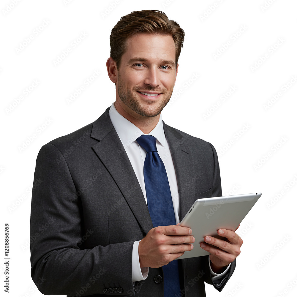Portrait of a businessman using tablet computer Portrait of a businessman using tablet computer