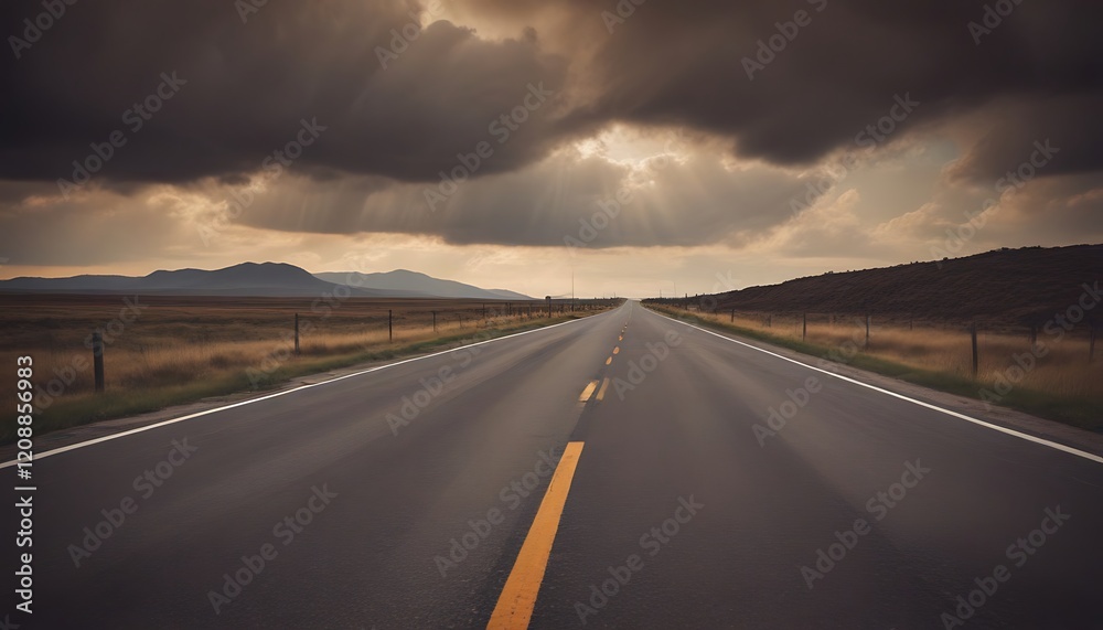 Fototapeta premium Empty highway road