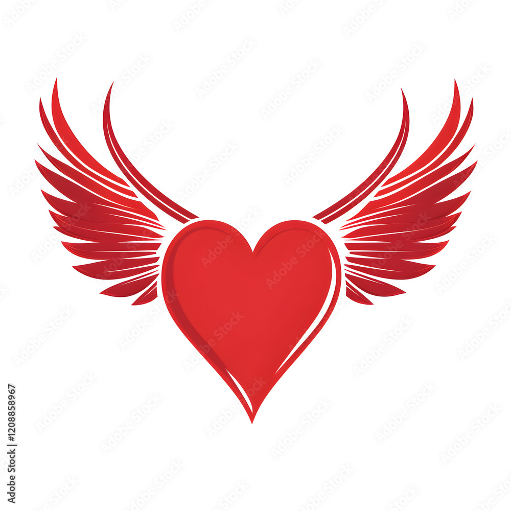 A heart with wings, symbolizing freedom and unconditional love A heart with wings, symbolizing freedom and unconditional love