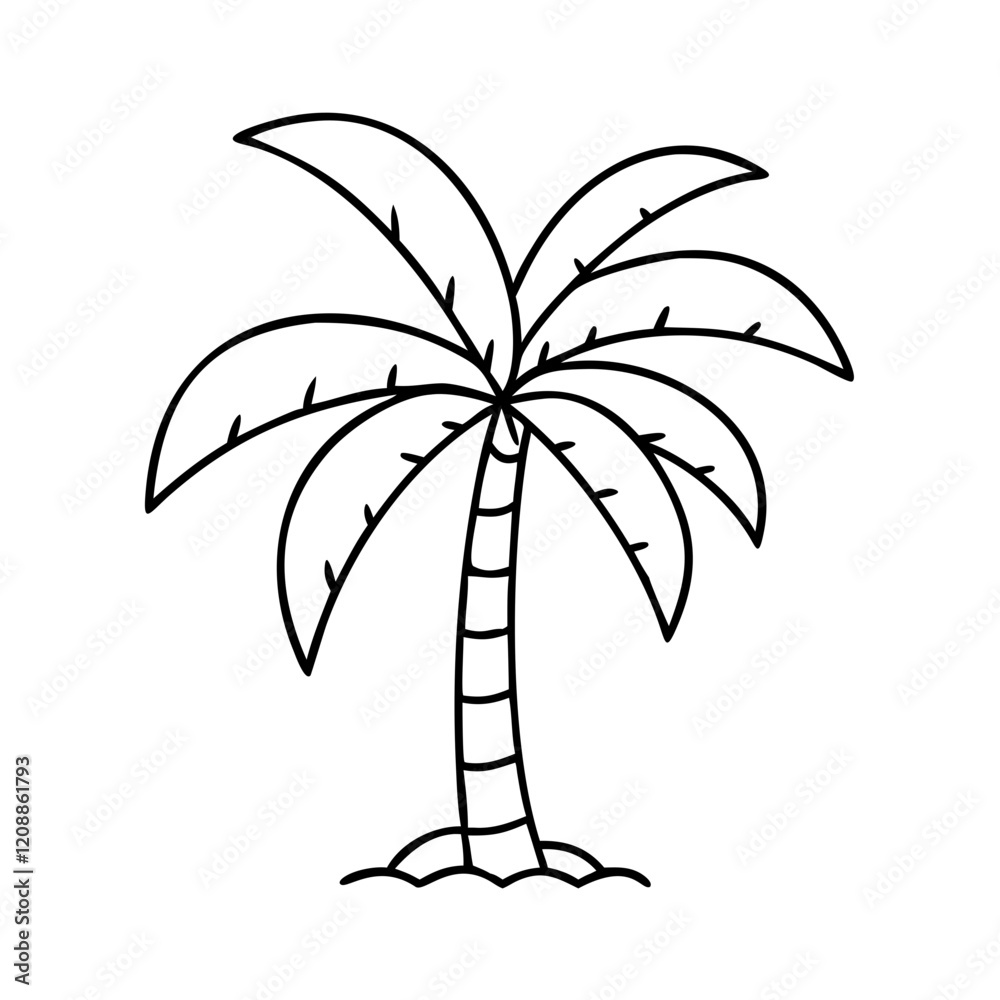 Obraz premium palm tree vector illustration