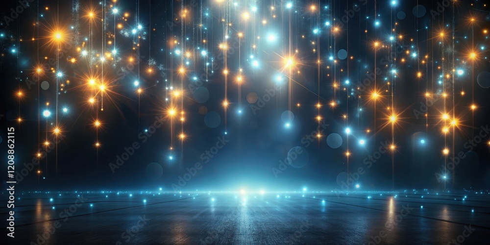 Obraz premium Dark abstract background with glowing lights, abstract, illumination, backdrop, mysterious, darkness, luminous, glow