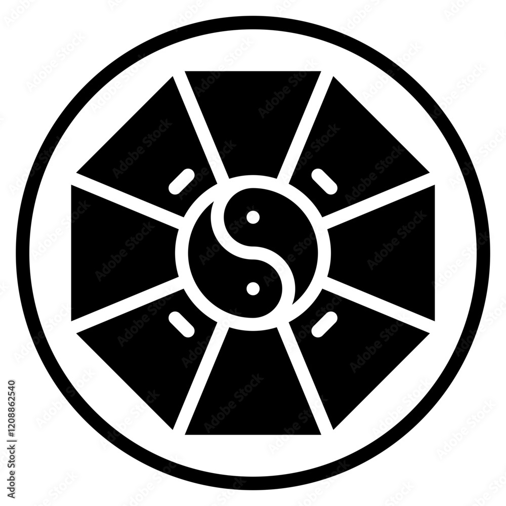 Fototapeta premium chinese symbol glyph icon