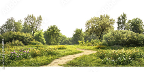 PNG Real park dirt path trees landscape outdoors.