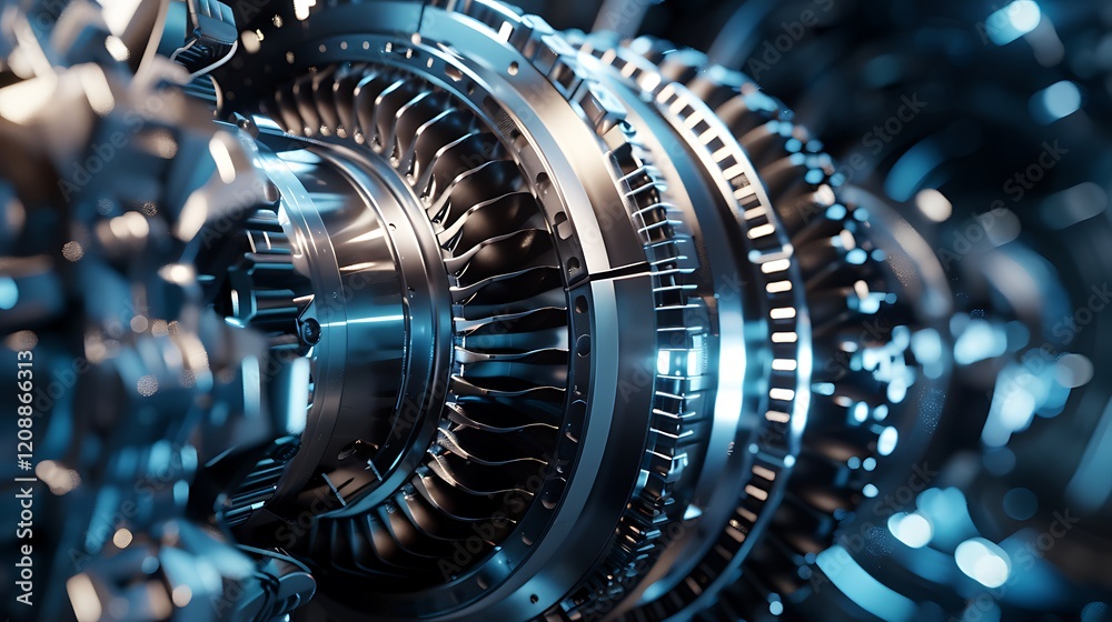 Fototapeta premium Abstract metallic technology background. Engineering equipment