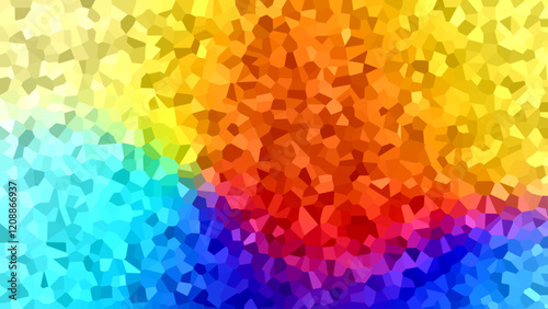 Colorful Multicolor abstract low poly triangle shapes background. 