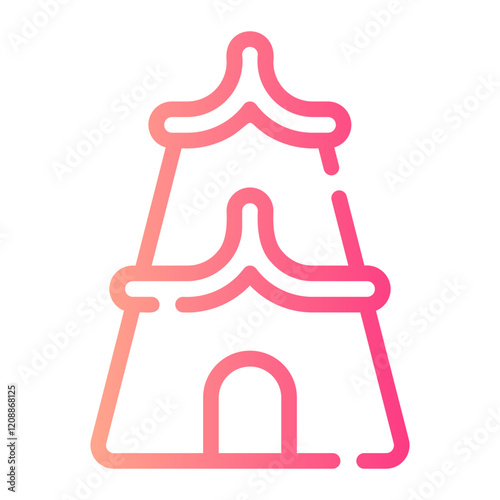 pagoda gradient icon