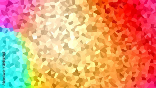 Multicolor low poly triangle shapes background.