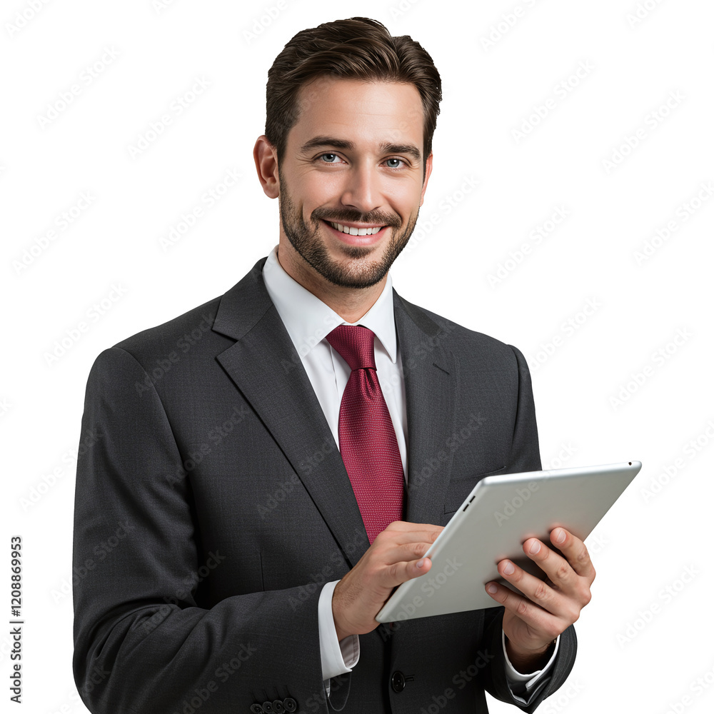 Portrait of a businessman using tablet computer Portrait of a businessman using tablet computer