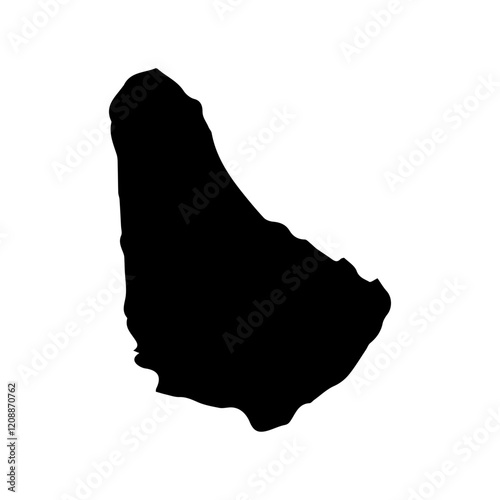 map of Barbados glyph icon