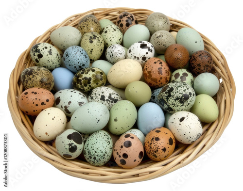 PNG Eggs basket style decoration. photo