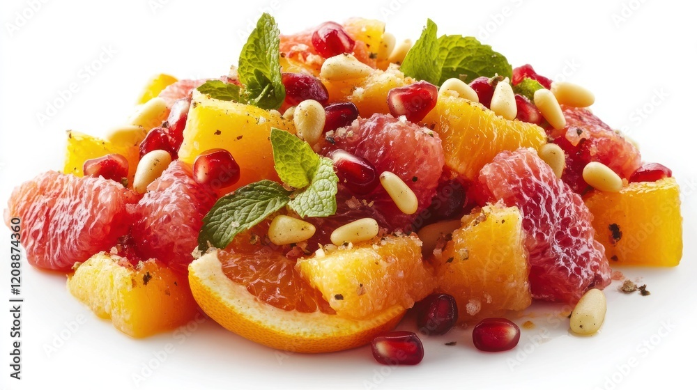 Vibrant Fruit Salad with Mint and Pine Nuts Vibrant Fruit Salad with Mint and Pine Nuts