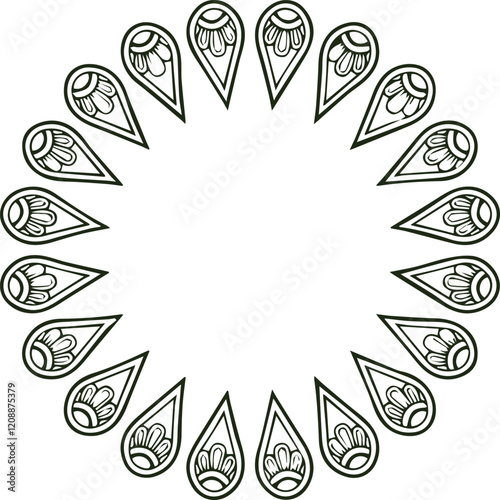 Beautiful flower art and mandala vector design