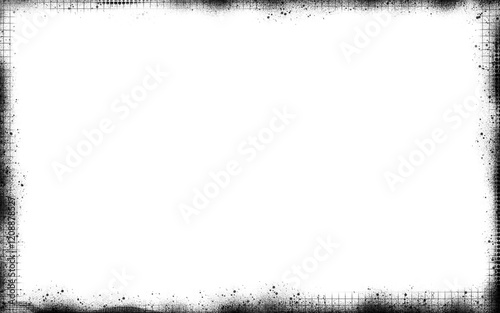 Grunge frame boundary texture on an isolated background photo