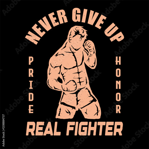 illustration vector kick boxing muay thai poster style	
